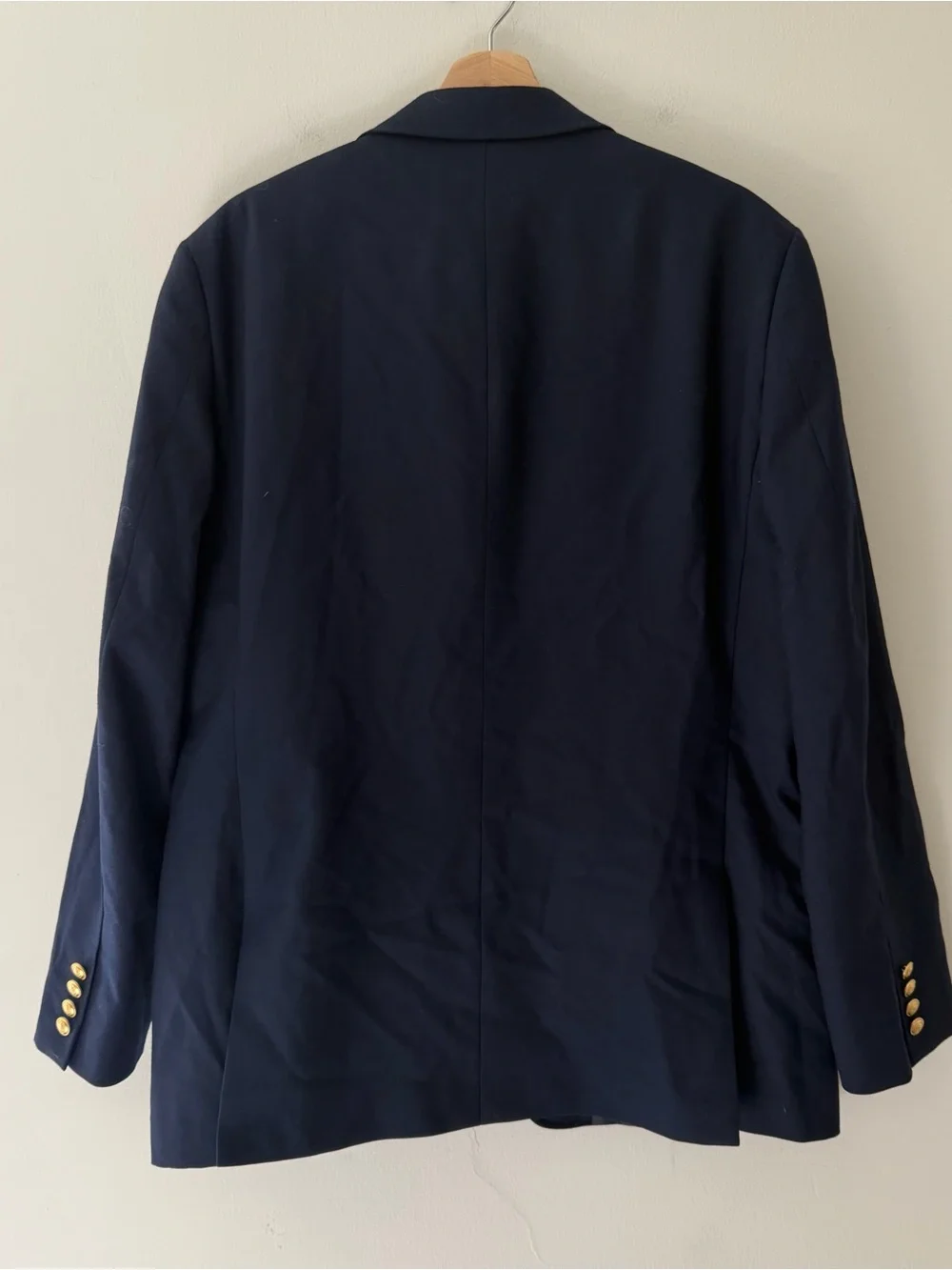 J Crew Thompson Navy Blazer University Gold Buttons Size 44R Classic Preppy